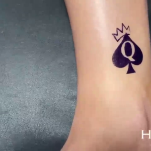 Real Permanent Queen of Spades (QoS) Tattoos 6