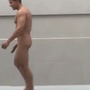 Man of color walking naked.gif