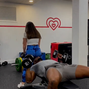 Your big ass girldfriend spends her time with the gym trainer like this 5