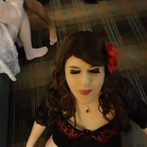 Two white CDs worshipping two BBCs (Wendys BBC Party wendycdvixen)