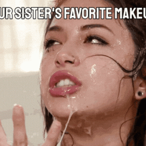 She loves to have a sticky face.gif