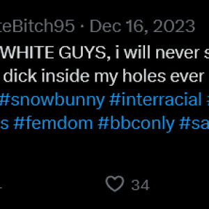 BunnySlut ♠️ (@WhiteBitch95) On White Boys