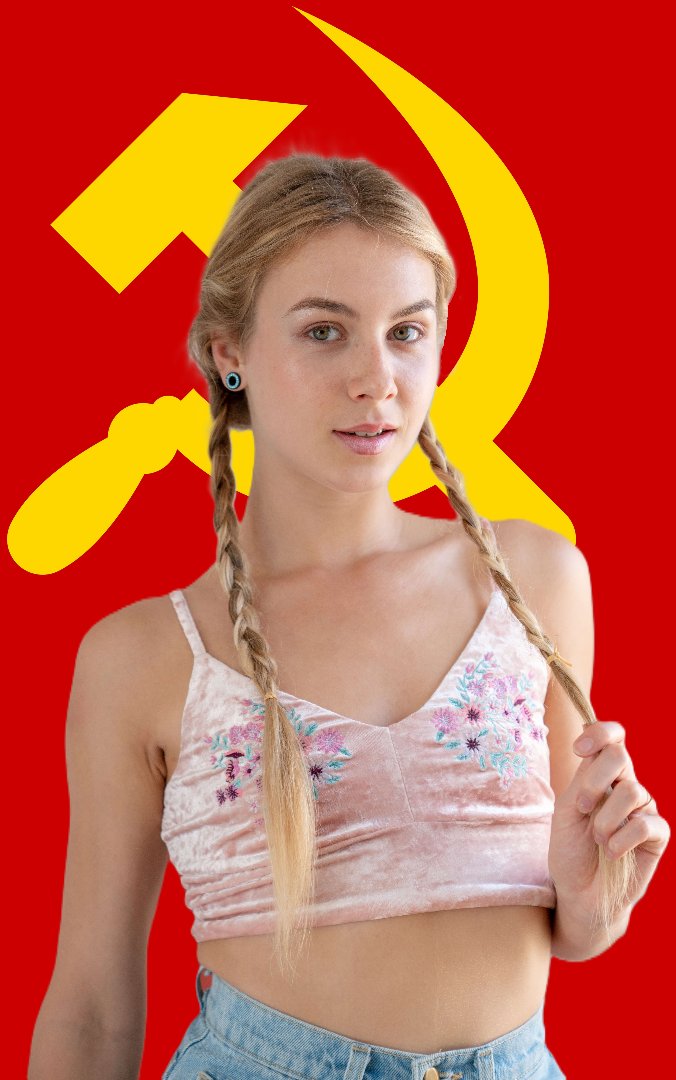 Alecia Fox Soviet Flag Background