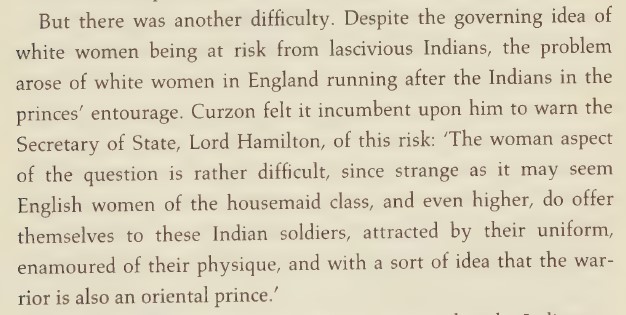 Circa 1900: whitebois whining about english women preferring Indian Men