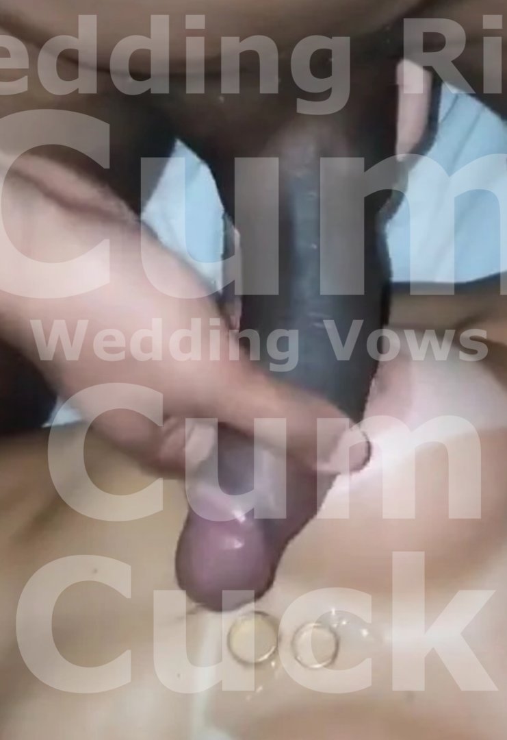 Cum on her wedding ring