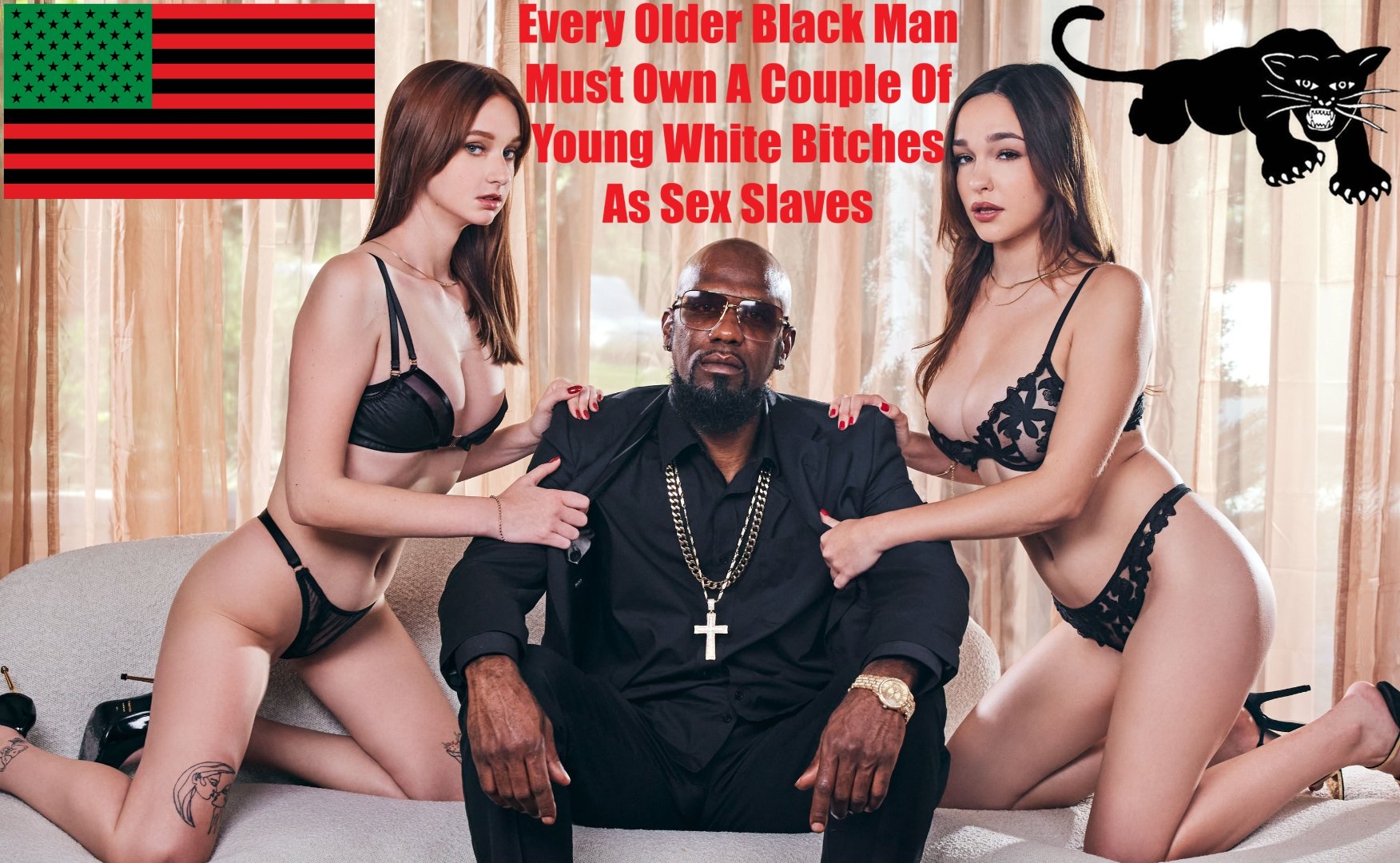 Every Older Black Man Must Own A Couple Of Young White Bitches As Sex Slaves