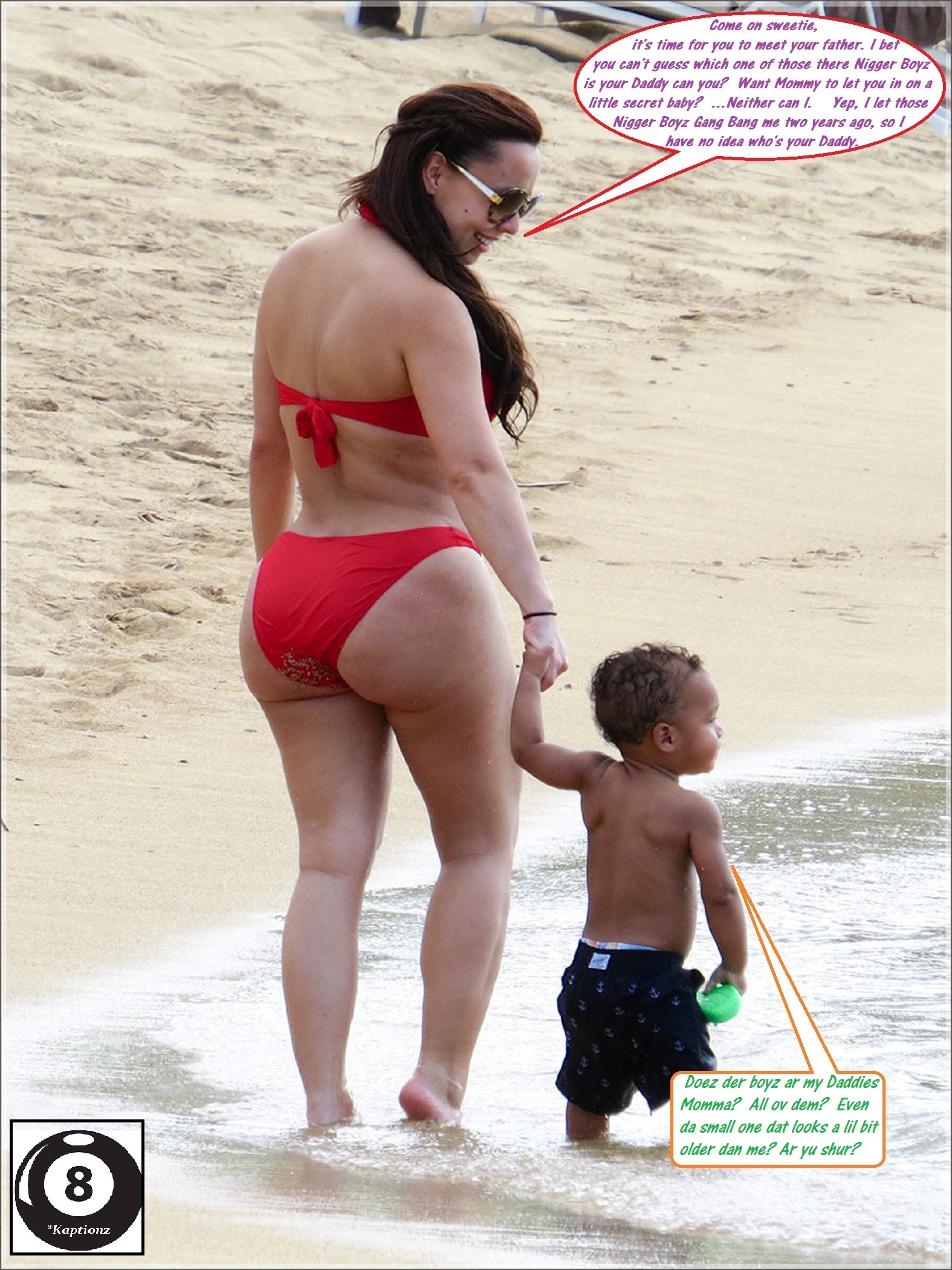 Exclusive - NBA Basketball Wife Adrienne Bosh Has a Beach Date With Son Jack Darkwanderer pic