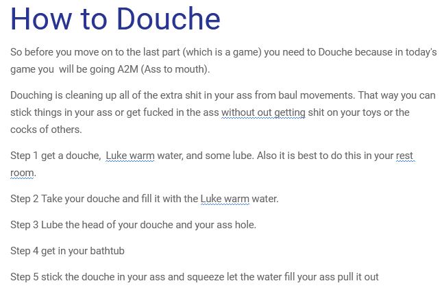 How to Douch