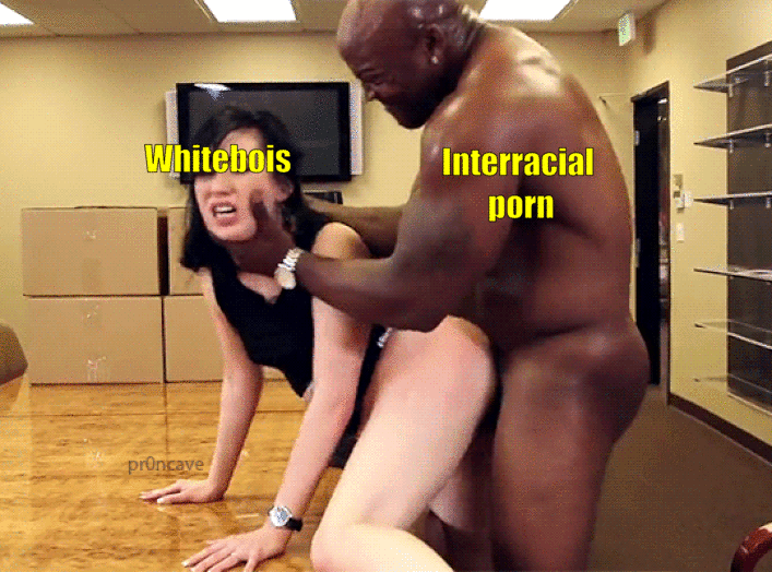 Interracial porn addict