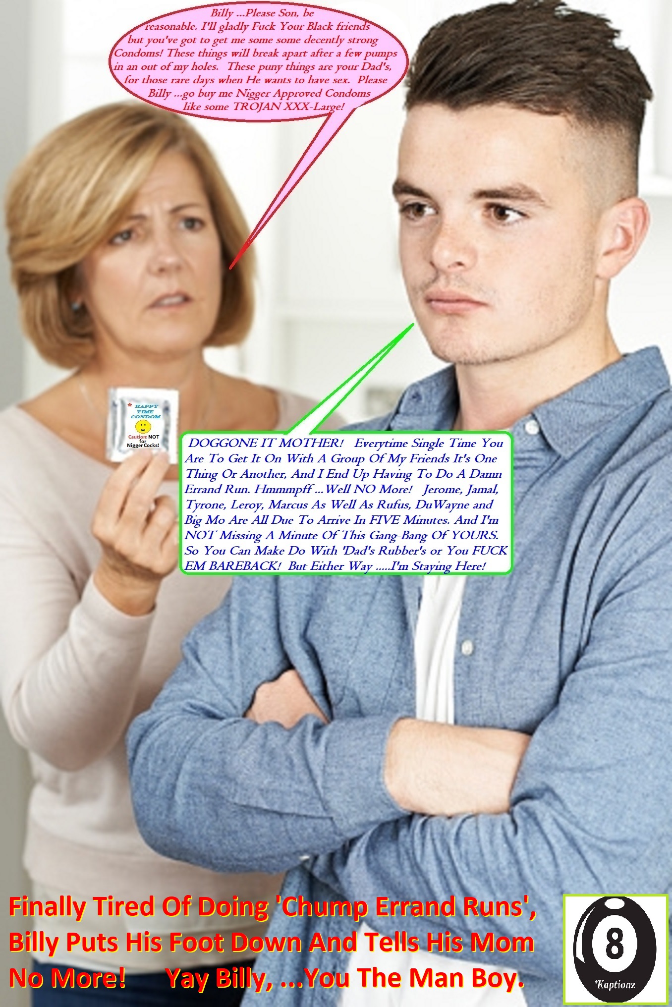 Mother Talking To Teenage Son About Contraception Darkwanderer image photo