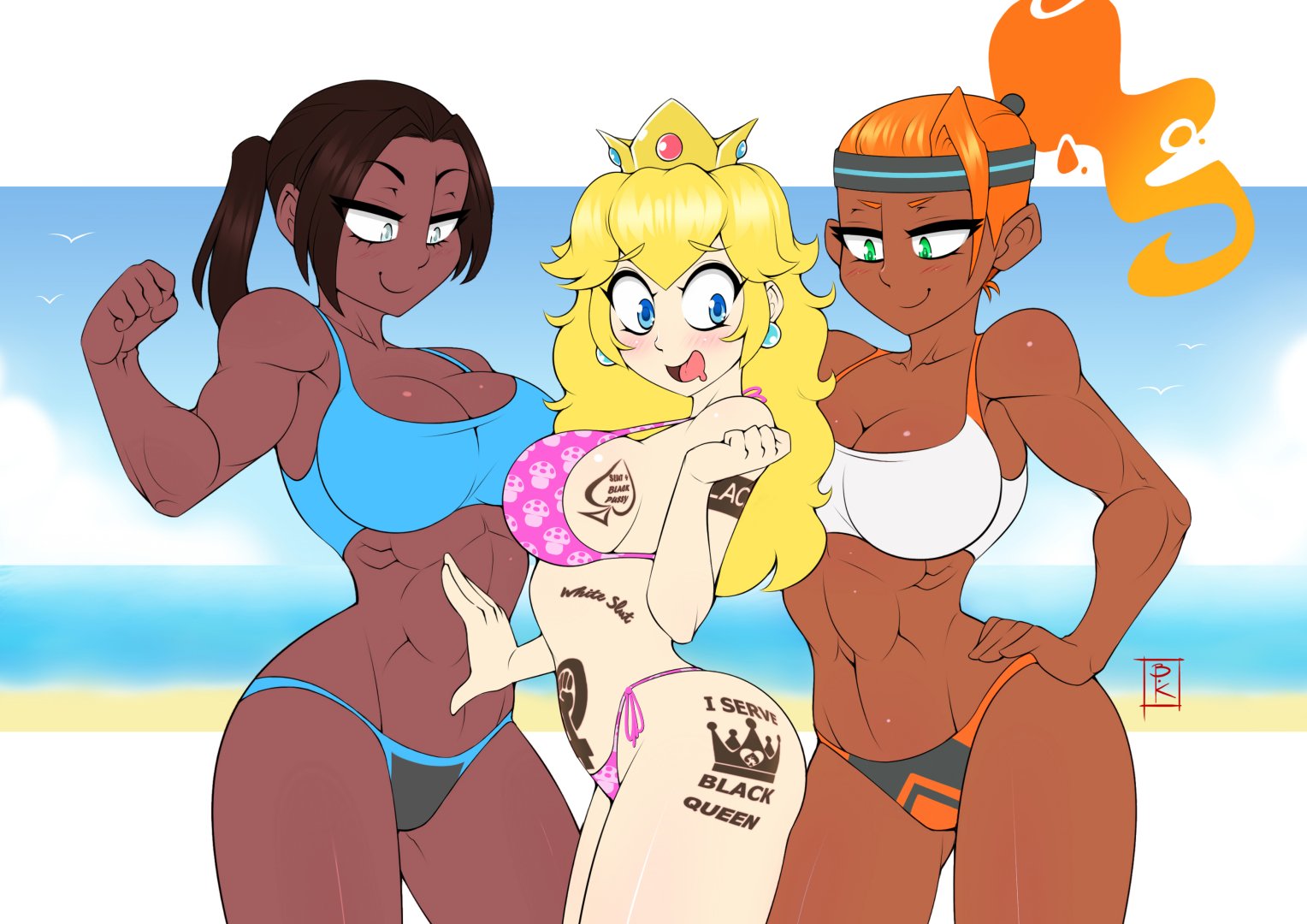 Peach the black queen's slave